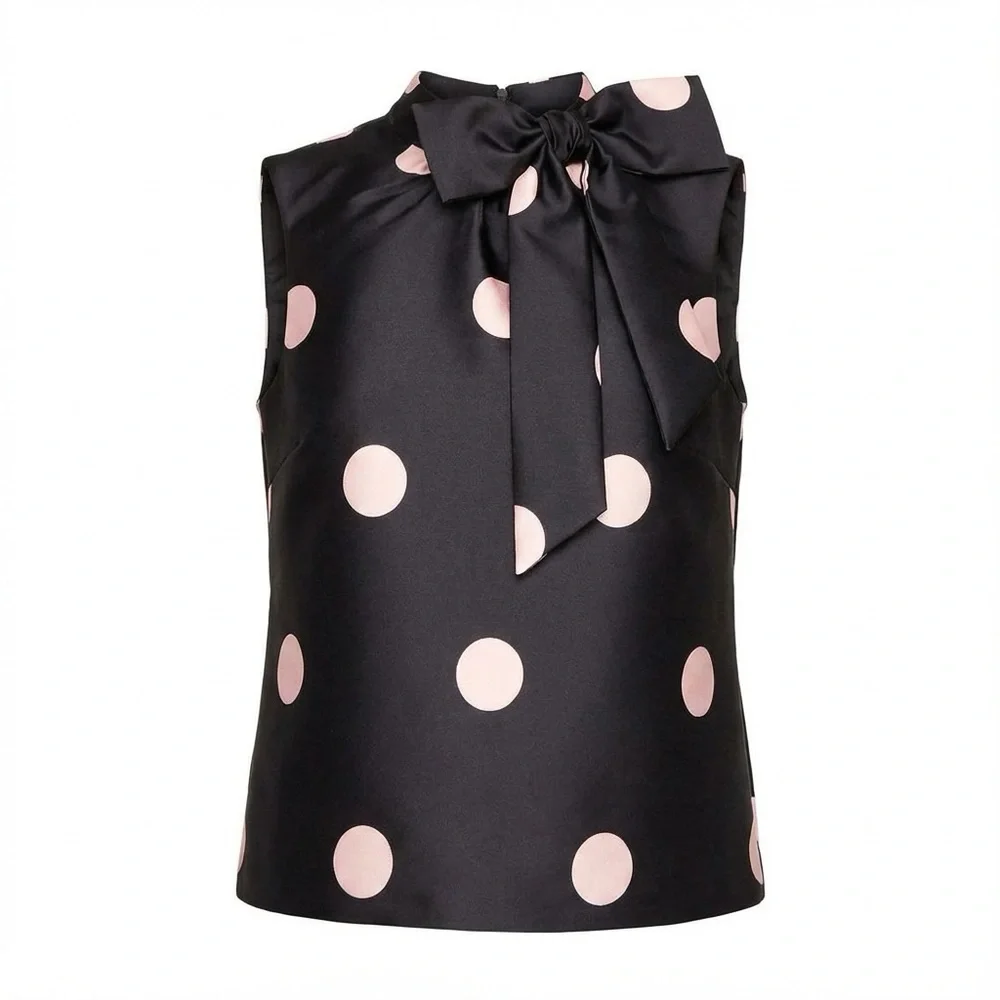 Kate Spade Elegant Polka Dot Bow blouse and matching Skirt size 12 - Picture 3 of 9